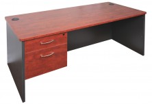 VDK1875 Rapid Manager Desk 1800 X 750. With Optional Extra VDKP1D1F, 1 Drawer : 1 File Drw. Lockable. Fixed Pedestal